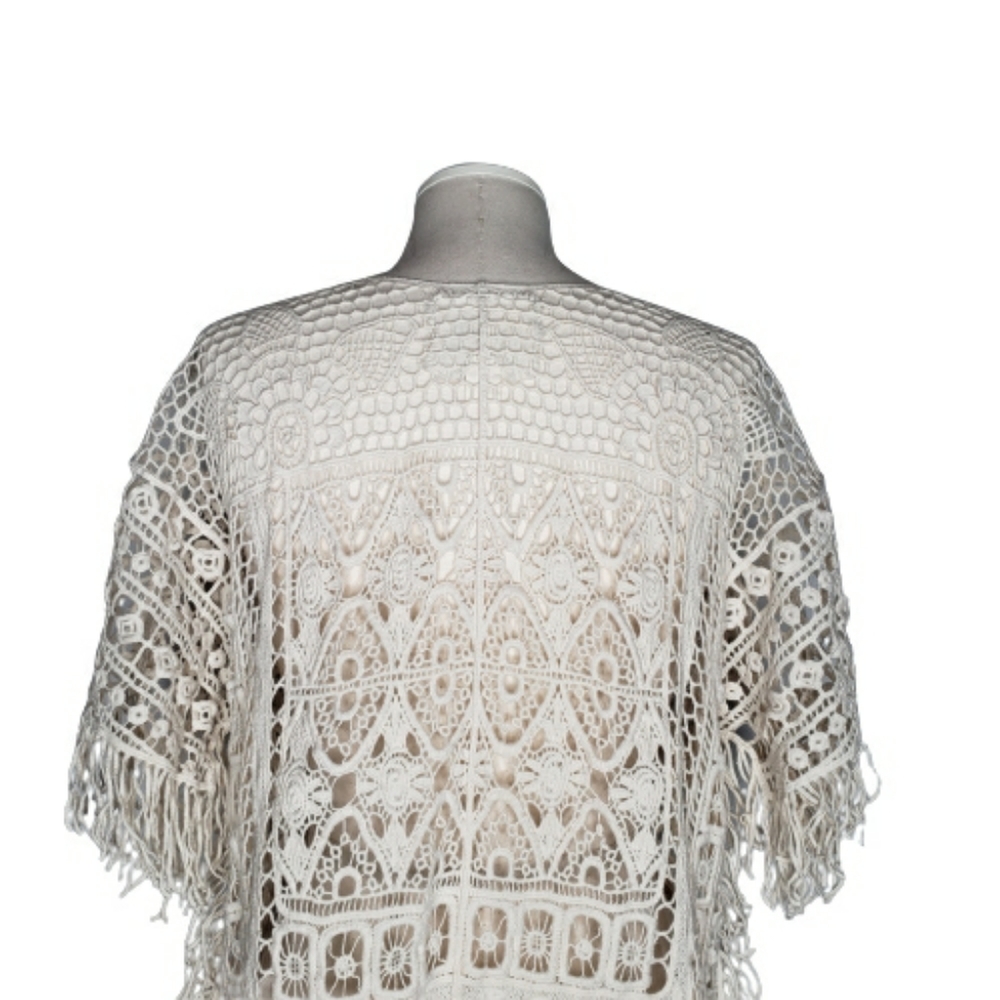 Anthropologie Angel of the North Sayulita Crochet Fringe Pullover Top - Picture 4 of 7